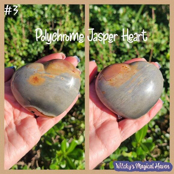 Polychrome Jasper Gemstone Heart - Picture 1 of 3